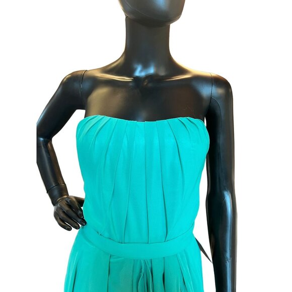 Vintage Kelly Green Chiffon Party Dress - Picture 2 of 5